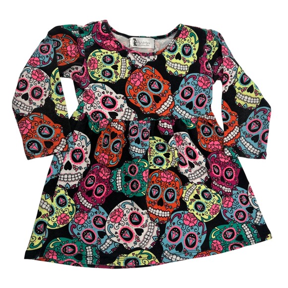 Lily & Londyn's Other - Lily & Londyn's Girls Sugar Skull Print Long Sleeve Dress/Tunic Multicolor Sz 3